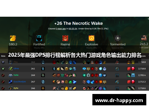 2025年最强DPS排行榜解析各大热门游戏角色输出能力排名